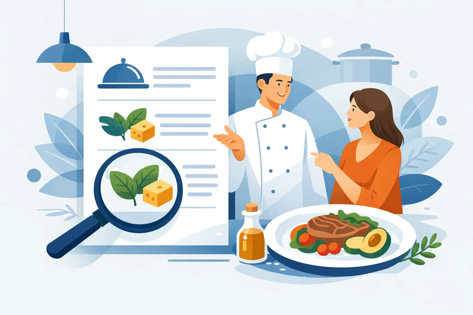Come mostrare ingredienti nel menu bene