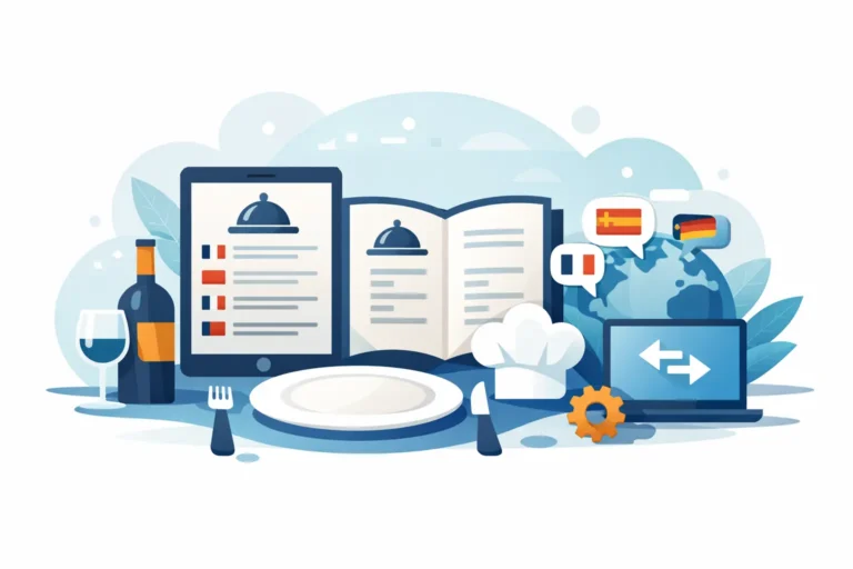 Strumenti per menu multilingua ristorante