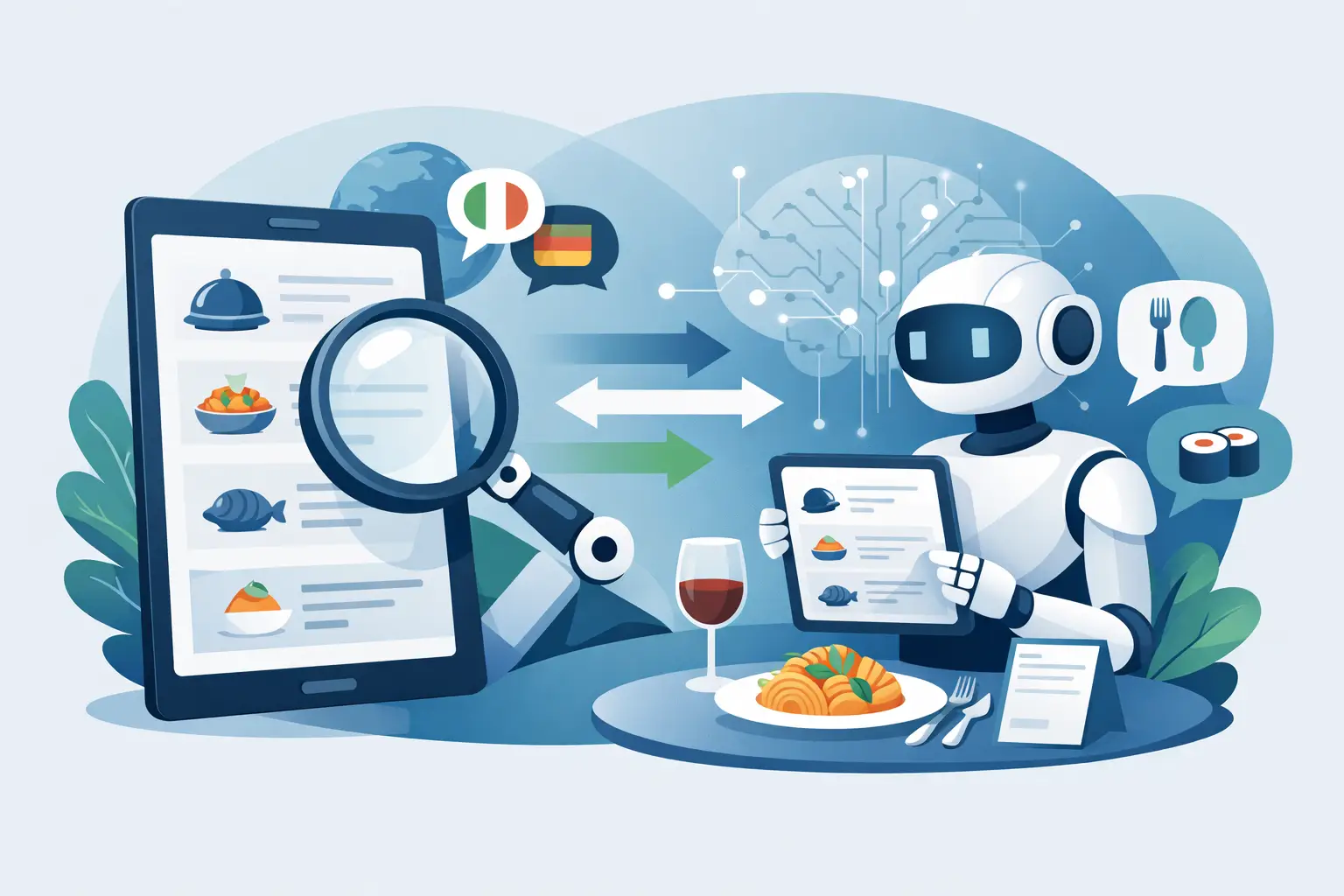 Guida traduzione menu con intelligenza artificiale
