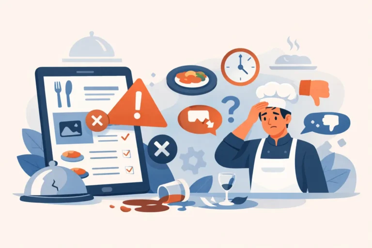 7 errori menu online ristorante da evitare