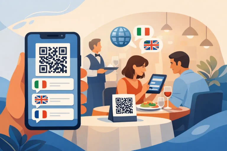 Come funziona un menu QR multilingue al ristorante