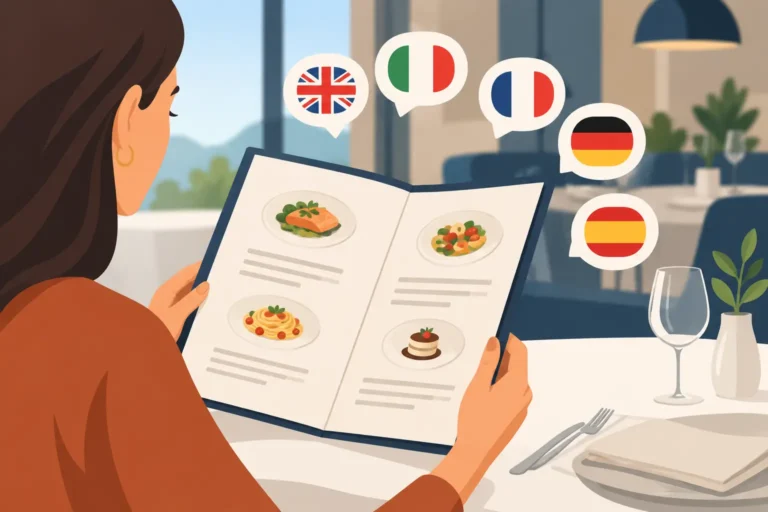 Lingue nel menu ristorante: quali scegliere