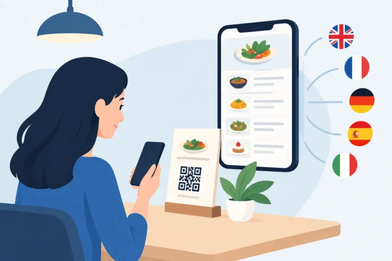 Test menu multilingua prima del QR code